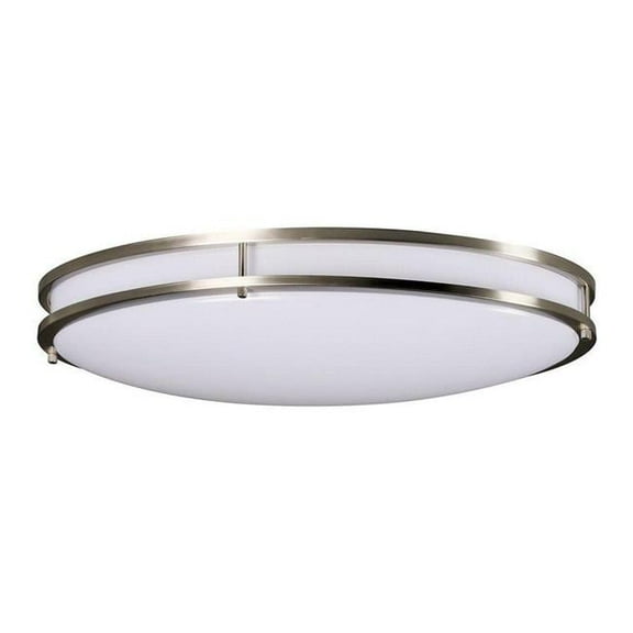 Miseno FLSATSOLED30BN LED Flush Mount Ceiling Fixture, Brushed Nickel