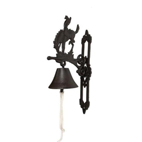 Metrotex Designs 51040 Cast Iron Bronc Rider Wall-Mount Bell