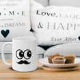 thumbnail image 5 of WIRESTER 11oz 325ml Ceramic Tea Cup Coffee Mug With Handgrip For Gift, Birthday, Anniversary, Christmas - Funny Cartoon Moustache Faces, 5 of 7