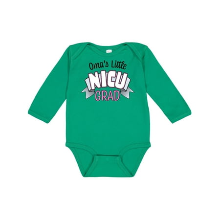 

Inktastic Oma s Little Nicu Grad in Pink with Banner Gift Baby Boy or Baby Girl Long Sleeve Bodysuit