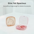 thumbnail image 4 of Transparent Slim Retainer Holder, Small Travel Night Guard Case Fits in Pocket, Stylish Retainer Case with Vent Holes, Sleek Compact Aligner Case Compatible with Invisalign (Orange), 4 of 6