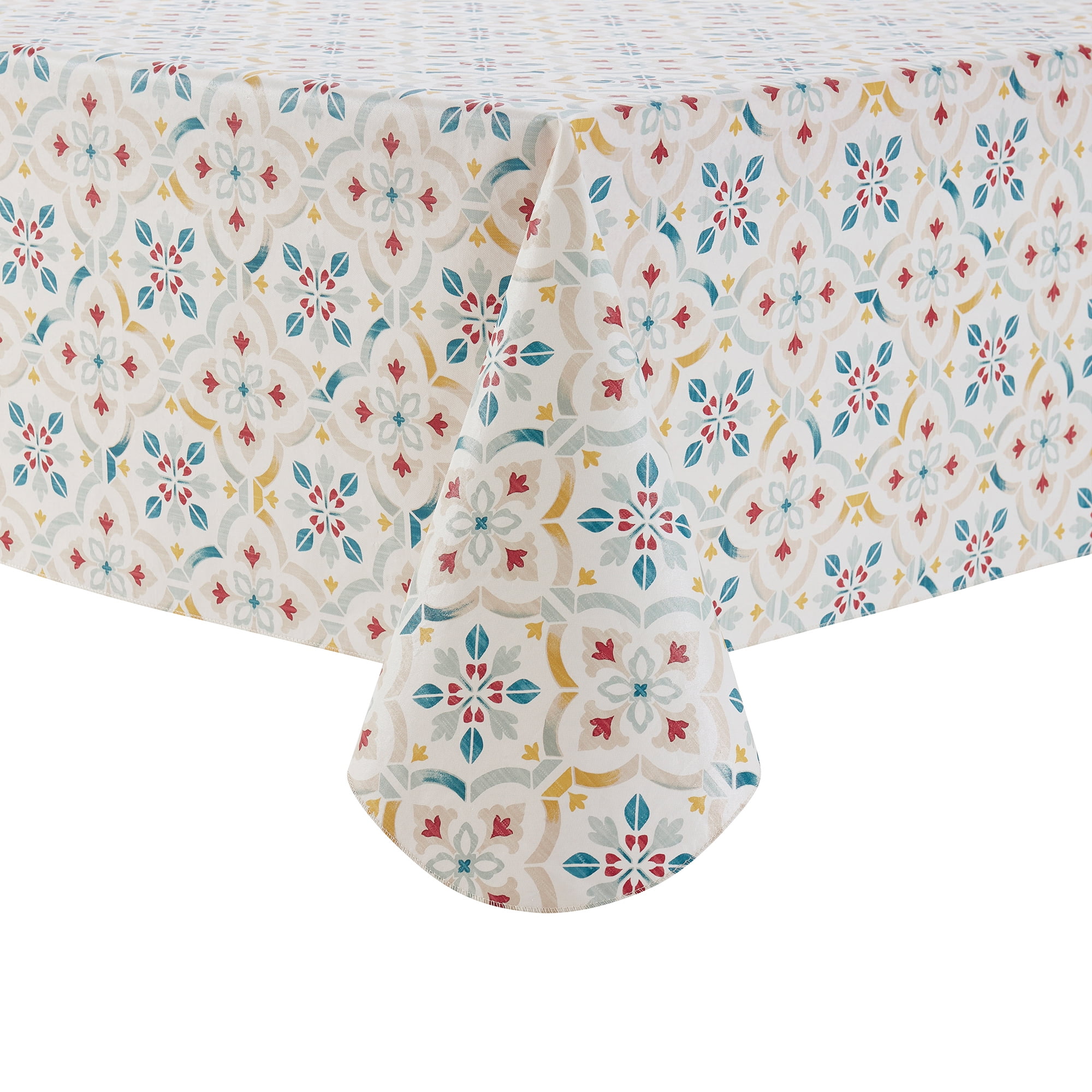 (5 pack) Mainstays Tile Print PEVA Tablecloth 60" x 84" Rectangle