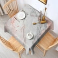 thumbnail image 2 of White Gray Red Marble Pattern Square Tablecloth,Waterproof Square Table Cover,Wipeable Spillproof Washable Table Cover for Home Kitchen Party Decor 60"x60"(152x152cm), 2 of 6