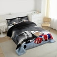 thumbnail image 3 of Erosebridal Ice Hockey Comforter Set King, Hockey Player Down Comforter Teens Juvenile, Sports Game Duvet Set, Soft Winter Quilted Duvet Sports Bedroom Decor for All Season, 3 of 7