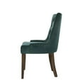 thumbnail image 3 of Esme 24 Inch Solid Wood Dining Chair, Velvet, Tufted, Set of 2, Green - Saltoro Sherpi, 3 of 6