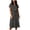 Black, variant on Alkepwun Dresses for Women V Neck Polka Dot Print Drawstring Elastic Waist Short Sleeve Midi Dress Loose Casual A-Line Summer Everyday Flowy Dresses