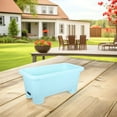 thumbnail image 1 of FUTUREORYY Succulent Pots Balcony Vegetable Planter Plastic Sky Blue with Spacesaving Design for Home Gardeners 1Pcs, 1 of 8