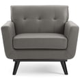 thumbnail image 4 of Ergode Engage Top-Grain Leather Living Room Lounge Accent Armchair - Gray, 4 of 5