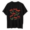 thumbnail image 5 of Drses Womens Summer Tops Oversized Tshirt Flower Graphic Tees Short Sleeve Shirts Summer Casual Loose Flower Plant Shirts Tops, 5 of 5