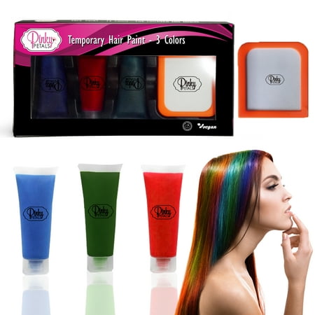 Hair Paint 3 COUNT Vibrant, Long Lasting Temporary Hair Color Cream Pinky