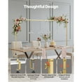 thumbnail image 4 of KFFKFF Adjustable Over-The-Table Rod Stand with Clamps, 13"-42" Height & 28"-98" Length, 2-Piece Table Arch Frame for Balloon Decorations at Weddings, Birthdays, and Holiday Events, Gold, 4 of 9