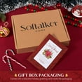 thumbnail image 4 of Softalker Christmas Satin Rectangle Tablecloth, Winter Red Poinsettia Holly Bells Table Cloth, Bright Silk Heavy Weight Fabric Table Cover for Dining, Party Decor, DMFlowerBell 60 x 102 Inch, 4 of 6
