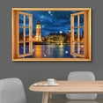 thumbnail image 3 of wall26 Canvas Print Wall Art Window View London England Winter Wonderland Celebrations &amp; Holidays Nature Photography Realism Landscape Colorful Multicolor for Living Room, Bedroom, Office - 12&qu, 3 of 5