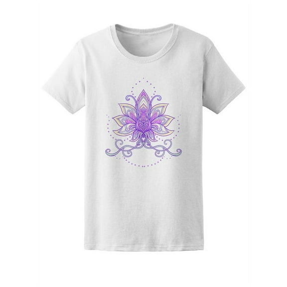 Boho Symbol Lotus Ethnic T-Shirt Women -Image by Shutterstock, Female Medium