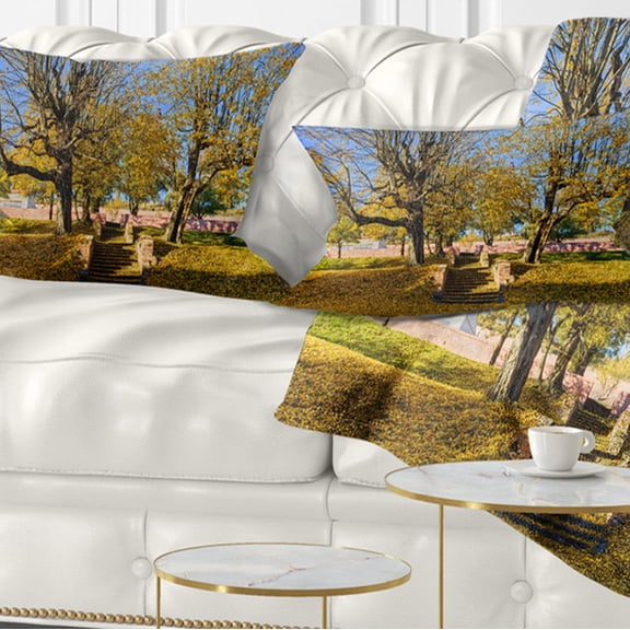 Designart 12" x 20" Multi-color Polyester Throw Pillow