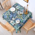 thumbnail image 2 of Pioneer Flower Floral Print Pattern Square Tablecloth,Waterproof Square Table Cover,Wipeable Spillproof Washable Table Cover for Home Kitchen Party Decor 42"X42"(107x107cm), 2 of 6