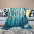 thumbnail image 2 of ARISTURING Whale Love Heart Flannel Blanket for Bed for All Seasons Long-Lasting Blanket 50x60in, 2 of 6