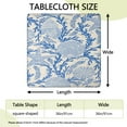 thumbnail image 2 of Vintage Beach Starfish Elastic Tablecloth, Square Fitted Cover for Outdoor Dining, Soft Wrinkle-Free Fabric, Windproof Secure Fit, Nautical Summer Design for 36x36 Tables, 2 of 5