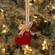 thumbnail image 1 of Juego de adornos para árbol de Navidad con cinta de terciopelo y adornos de madera: kit de 5 piezas para colgar en el coche, ideal para regalar en estas fiestas., 1 of 4