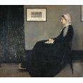 thumbnail image 2 of Whistler, James McNeill 17x15 Gold Ornate Wood Framed with Double Matting Museum Art Print Titled - Portrait of The Artists Mother - Arrangement In Gray and Black No.1, 2 of 4