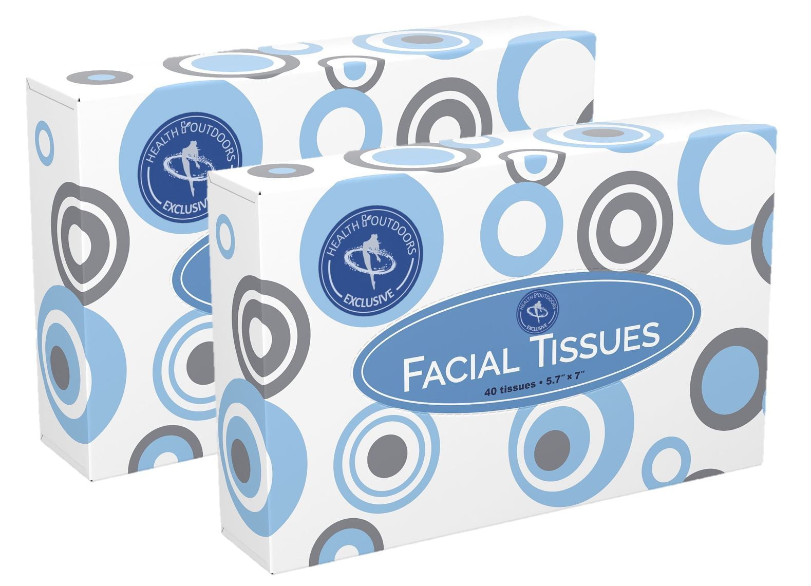 Facial Tissues [Home and Business] 40 Count Box Standard 2ply Tissue Paper (2 PACK) 80 Tissues