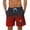 A Red, variant on Shorts for Men Athletic Summer Beach Stretch Golf Shorts Men Fashion Printed Elastic Waistband Drawstring Pocket Beach Pants Navy L