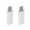 White, variant on BESTYASH usb c plug Type-C Adapter Metal for Smart Device Travel 2Pcs 0.94*0.39*0.20in
