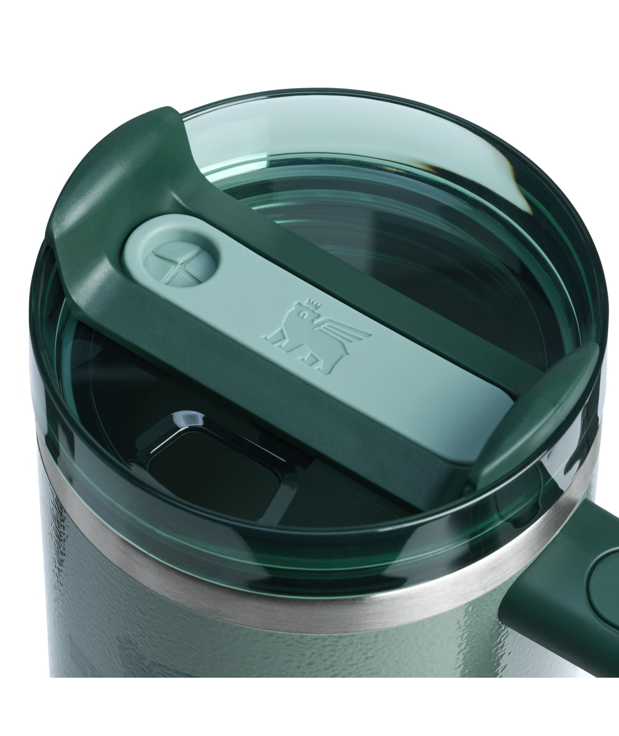 Stanley Quencher Flowstate 30oz Hammertone Green Stainless Steel Tumbler