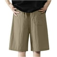 thumbnail image 4 of ZRGHAOYLQ Solid Color Cargo Shorts Men Big and Tall Plus Size Shorts Lounge Athletic Short Pants Outdoor Camping Cargo Shorts, 4 of 6