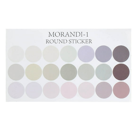 Labymos 10 Sheets/Pack Colorful Round Sticker Gradient Dot Sticker Decorative Sealing Stickers for DIY Decoration