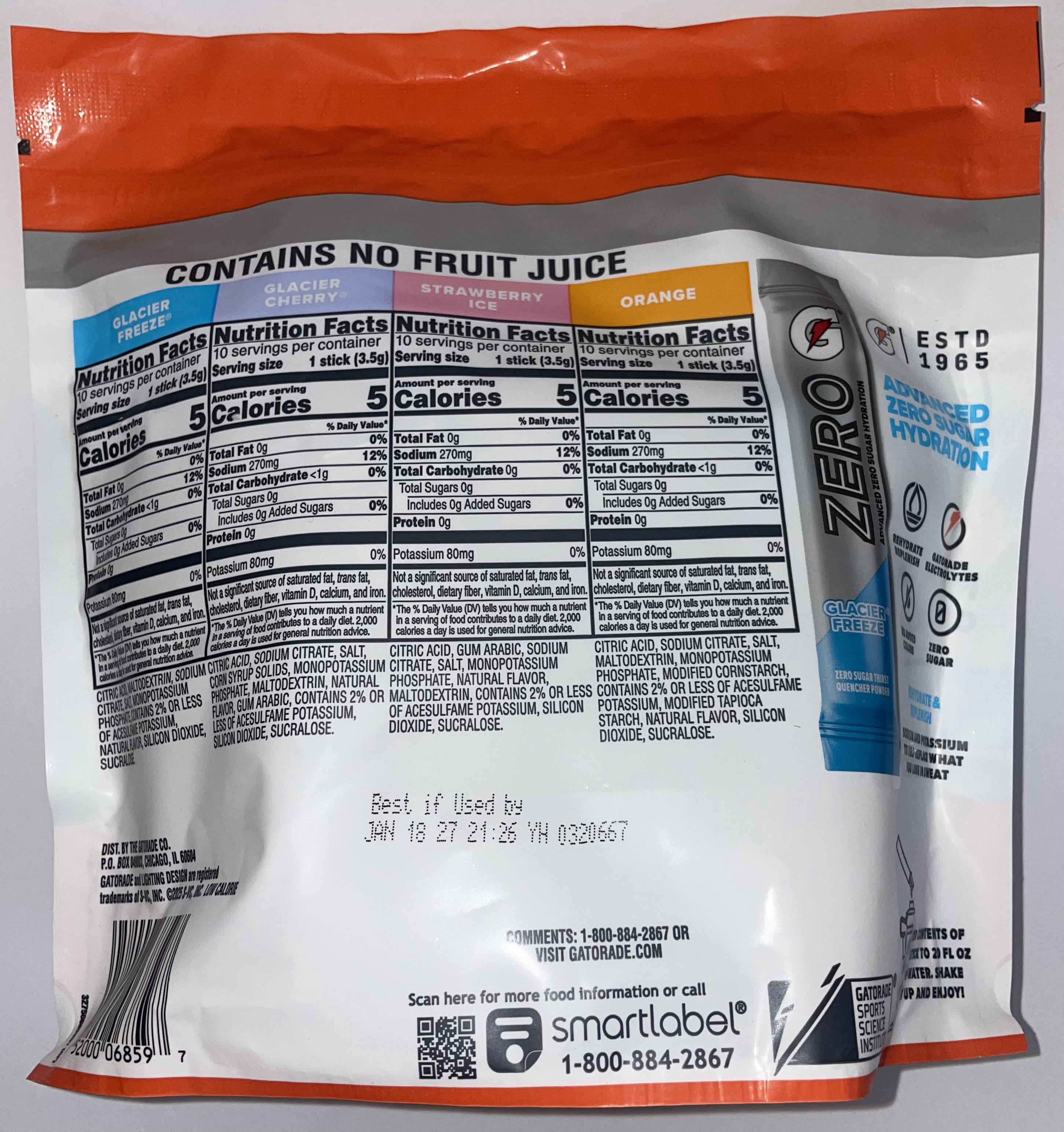 Gatorade G Zero Powder Variety Pack (40 ct.)