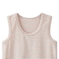 thumbnail image 5 of Hessimy Girls' Summer Cute T Shirts Casual Short Sleeve V Neck Plain Tunic Tops(Khaki,5-6 Years), 5 of 7