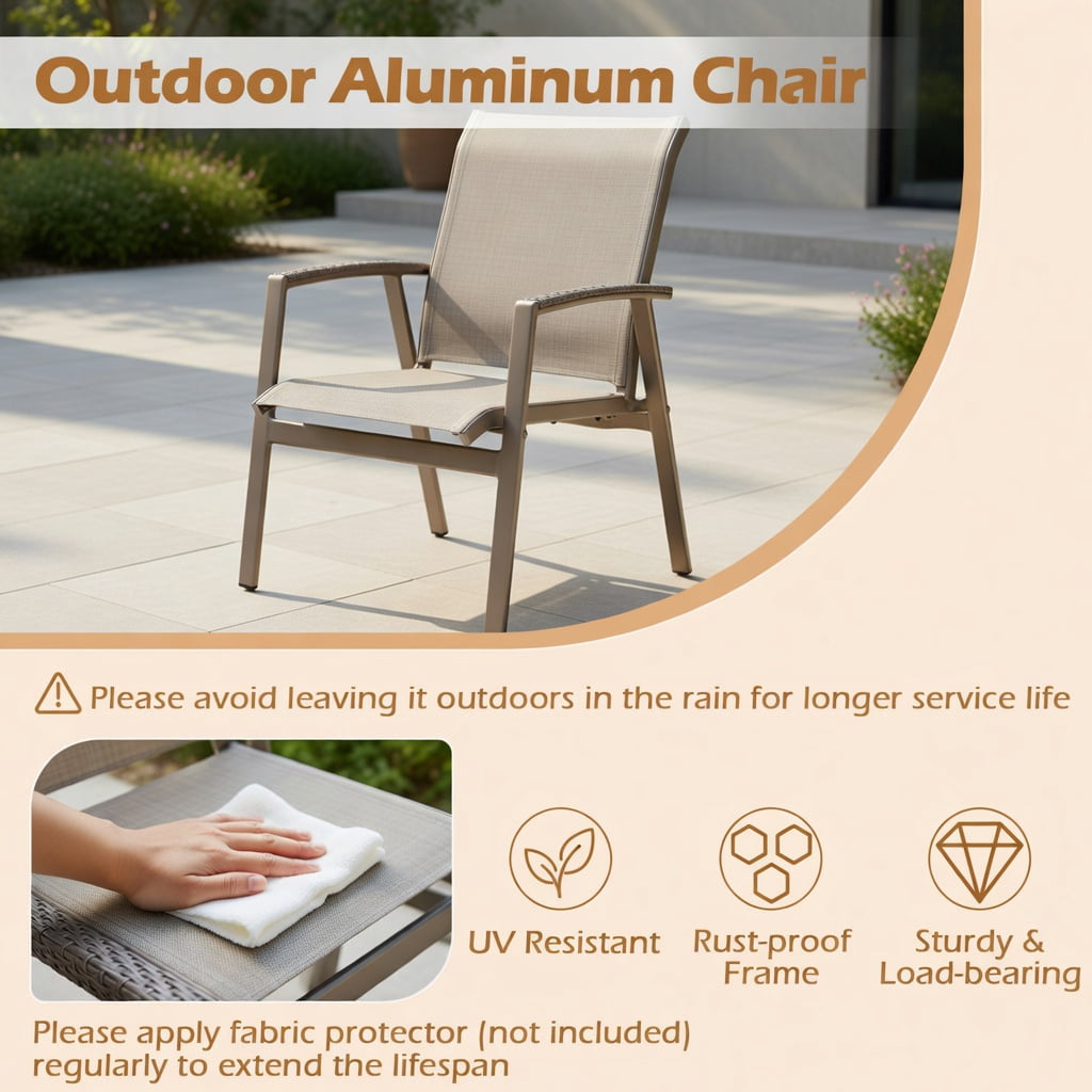 Hommoo 2-Pack Outdoor Dining Chairs, Acacia Wood Patio Chairs with Removable Zippered Cushions, Ideal for Backyard, Porch & Deck, White
