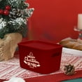 thumbnail image 5 of Nkmbld Christmas Ornament Storage Set, Christmas Snacks Sundries Storage Box Desktop Cosmetics Toys Snacks Storage Basket Living Room Home Storage Box, Red, 5 of 8
