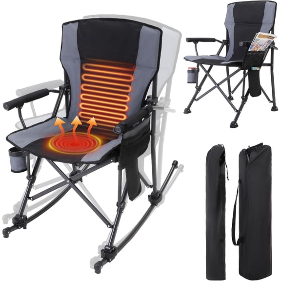 REDCAMP Oversized Folding Camping Chair for Adults Heavy Duty 250/300/330lb, Sturdy Steel Frame Outdoor Camp Chairs Portable Lawn Chair with High Back and Cup Holder