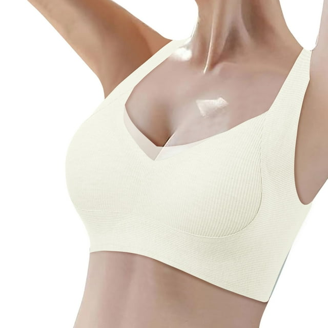 Youmylove Wireless Bras for Women Bra Minimizer Bras For Women No Underwire Full Coverage Bras Seamless Soft Support Plus Size Lifting Bra Push Up Comfort Bras