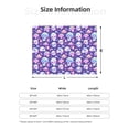 thumbnail image 5 of Rateoe Skull mushroom colorful Pattern Flannel Throw Blanket, Ultra-soft Blanket for Bed, Couch, Car, Hypoallergenic Anti-pilling blanket-50"x40"(Horizontal), 5 of 6