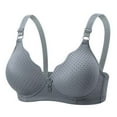 thumbnail image 4 of YTCAMLO Push Up Wireless Bras for Women Casual Comfy Breathable Eyelet Bralettes Adjustable No Underwire Bras Full Coverage Bras, Gray S, 4 of 4