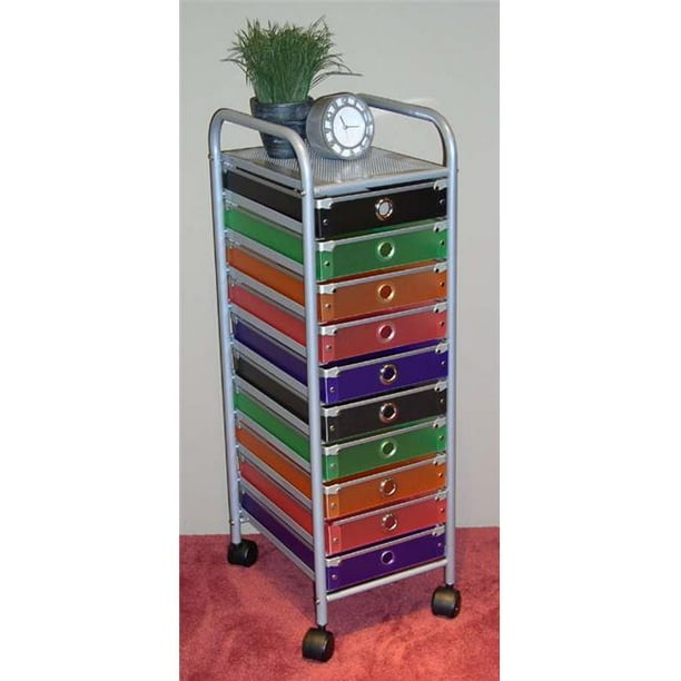 4D Concepts 10Drawer Storage Unit, MultiColor