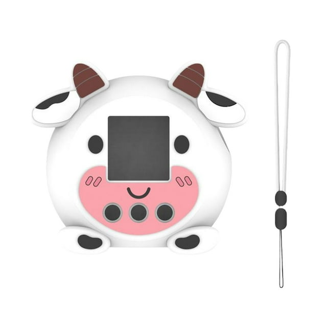 Cateissary Carcasa de juguete anticaídas y antiarañazos para juego interactivo táctil Carcasa protectora de silicona interactiva para mascotas Cables de audio/vídeo blanco