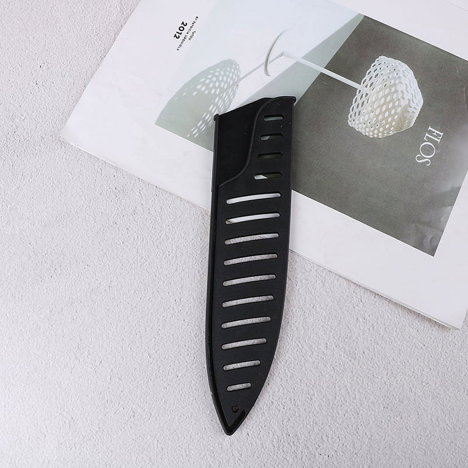 Restaurantware Sensei Black Plastic Knife Blade Cover/Guard Set - 8-Piece - 1 Count Box