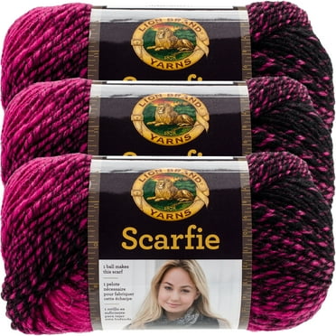 Lion Brand Yarn Scarfie Lite, Ombré Yarn for Knitting, Rain, 1 Pack
