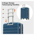 thumbnail image 2 of SONGMY 3 Piece ABS Hardshell Luggage Sets Spinner Wheel Suitcase TSA Lock Suit Case, Deep Blue, 20/24/28 Inch, 2 of 7