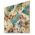thumbnail image 2 of Designart 'Wildflowers and Vibrant Wild Spring Leaves IX' Modern Print on Natural Pine Wood, 2 of 5