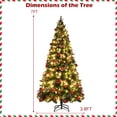 thumbnail image 4 of Patiojoy 7ft Pre-lit Christmas Tree Artificial Christmas Tree Includes 350 LED Lights & 1178 Branch Tips, 4 of 10