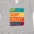 thumbnail image 4 of Inktastic Cricket Sports Eat Sleep Cricket Repeat Girls Toddler Dress, 4 of 5