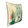 thumbnail image 3 of ZNDUO Throw Pillow, 18"x18" Bed Pillow and Couch Pillows - Indoor Decorative Pillows，Fantasy Monster Forest Girl Throw Pillow, 3 of 8