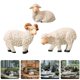 thumbnail image 3 of 9Pcs Beige Resin Tiny Sheep Models for Decoration Use Miniature Figurines, 3 of 4