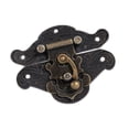 thumbnail image 3 of Uadme Pestillos De Gabinete Antiguos, Cierre De Cerradura Retro, Cerradura Decorativa Vintage, Almohadilla De Cerrojo, Placa De Bloqueo De Pecho para Gabinete De Joyero De Madera(47 * 37mm), 3 of 5