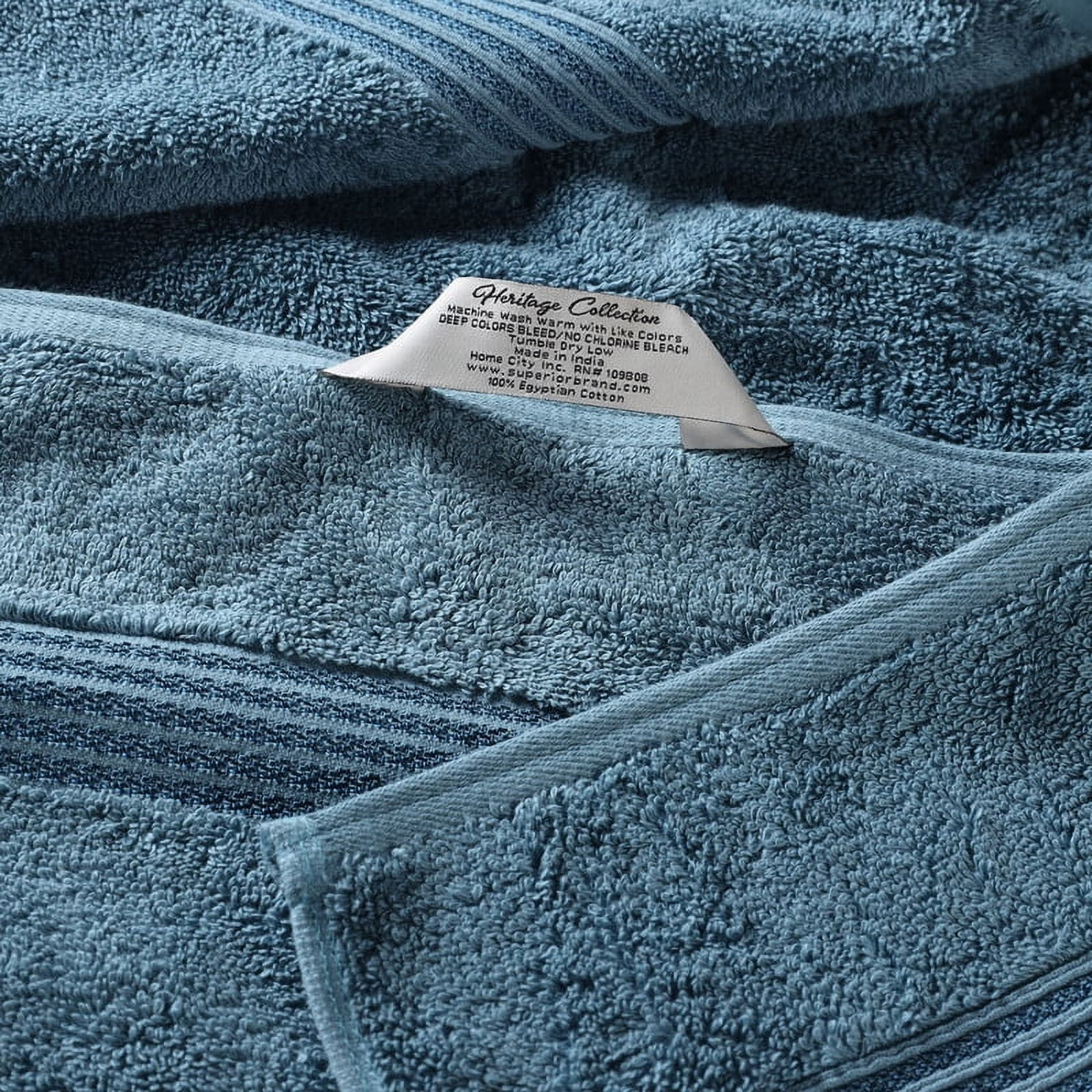 Superior Egyptian Cotton Absorbent Sapphire Bath Towel Set of 4